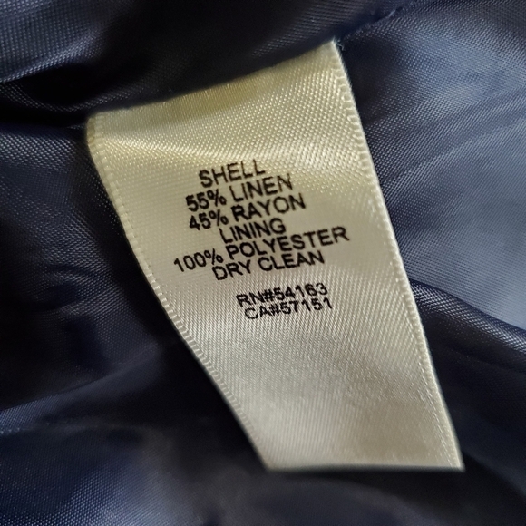 Eliza J Linen Blend Sheath Dress Size 14 Embroidered Neckline Pompom Trim Hem - Picture 11 of 12